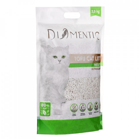 DIAMENTIQ Tofu Neutral Ultra clumping - żwirek roślinny - 2,5kg + GRATIS! - Galeria zdjęcie 8