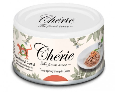 CHERIE Indoor Hairball Control Mix Smaków z Tuńczykiem w sosie - mokra karma dla kota - 24x80g - Galeria zdjęcie 4