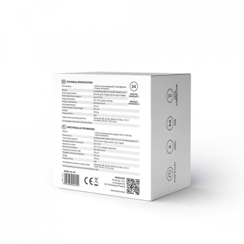 SAVIO ADAPTER USB 3.0 DO DYSKÓW 3.5” Z AC AK-39 - Galeria zdjęcie 2