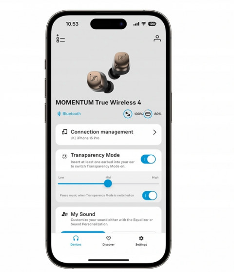 Słuchawki SENNHEISER MOMENTUM TRUE WIRELESS 4 - BLACK COPPER - Galeria zdjęcie 3
