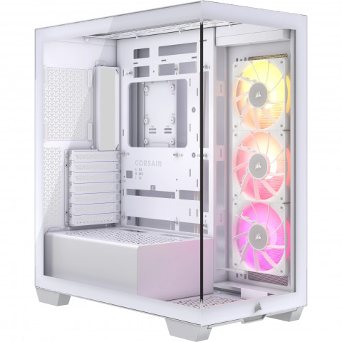 iCUE LINK 3500X RGB Tempered Glass Mid-Tower, White - Galeria zdjęcie 1