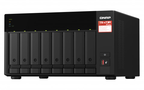 Zestaw Qnap TS-873A-SW5T (TS-873A-8G + switch QSW-1105-5T 5x2.5GbE), Tower, 8 x 2.5"/3.5" SATA, AMD Ryzen V1500B 4C/8T, 8GB DDR4 (Max. 64GB), 2 x 2.5GbE, optional 10GbE, Single PSU, 250W - Galeria zdjęcie 6
