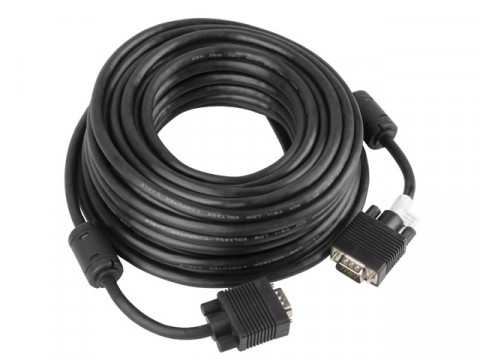 Lanberg kabel vga m/m 15m, ekran, ferryt, czarny ca-vgac-10cc-0150-b - Galeria zdjęcie 2