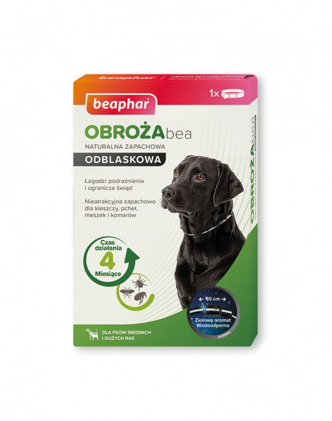 BEAPHAR Bea Odblaskowa obroża przeciw pchłom i kleszczom - 65 cm - Galeria zdjęcie 1