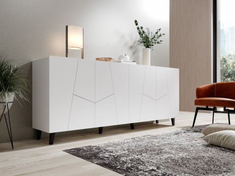 Komoda ETNA 200x42x82 biały mat - Galeria zdjęcie 4