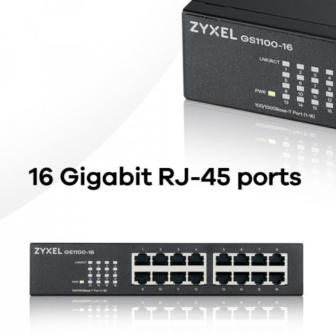 Switch Zyxel GS1100-16 16p Unmanaged Gigabit - Galeria zdjęcie 8