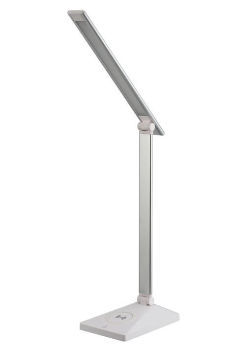 Nowoczesna lampka na biurko LED Activejet PULSAR 2 biała z funkcją szybkiego ładowana bezprzewodowego urządzeń - Galeria zdjęcie 1