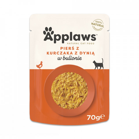 APPLAWS Chicken breast with pumpkin in broth - mokra karma dla kota - 70g - Galeria zdjęcie 1