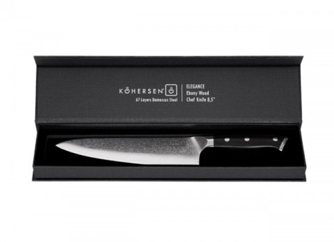 Nóż szefa kuchni Chef Kohersen Elegance Ebony Wood 21,6cm - Galeria zdjęcie 10