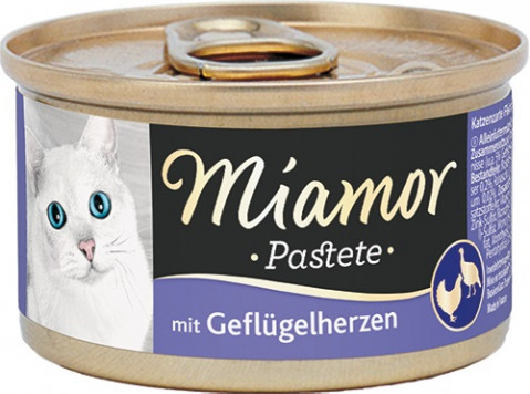 MIAMOR Pasztet mięsny dla kota serca drobiowe 85g - Galeria zdjęcie 1