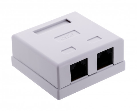 ALANTEC Gniazdo natynk UTP 2xRJ45 kat.6 - Galeria zdjęcie 1