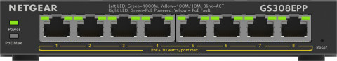 Switch Netgear GS308EPP-100PES 8p PoE 123W (PoE+: 8p) Unmanaged Gigabit - Galeria zdjęcie 2