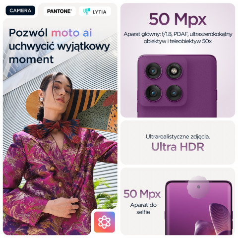 Motorola Edge 60 Pro 5G 12/512GB Sparkling Grape - Galeria zdjęcie 15