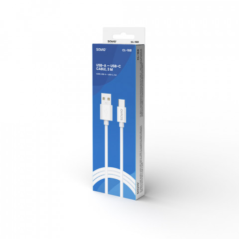 SAVIO KABEL USB-A – USB-C, 3 M, BIAŁY, CL-168 - Galeria zdjęcie 4
