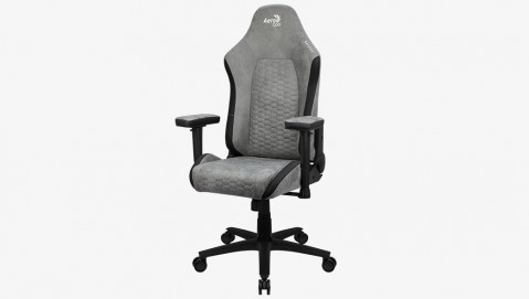 Fotel AEROCOOL CROWN AeroSuede Stone Grey - Galeria zdjęcie 2