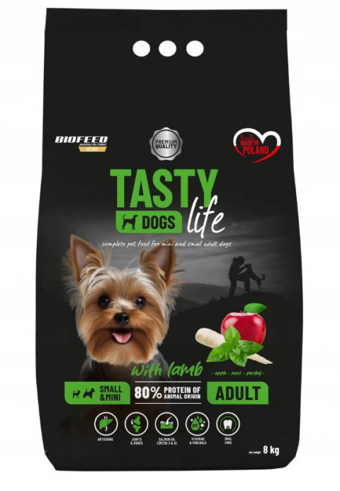 BIOFEED Tasty Dogs Life Adult Small With Lamb - sucha karma dla psa - 8kg - Galeria zdjęcie 1