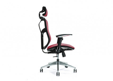 Ergonomiczny fotel biurowy ERGO 500 czerwony - Galeria zdjęcie 2