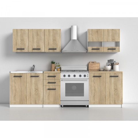 KUCHNIA SET 2M BIAŁY MAT/ SONOMA - Galeria zdjęcie 2