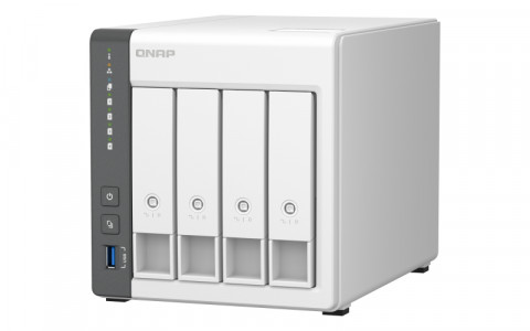 Qnap TS-433-4G, Tower, 4 x 2.5"/3.5" SATA , ARM 2.0GHz Quad core, 4GB, 1 x 2.5GbE + 1 x GbE, External adapter (PSU) - Galeria zdjęcie 5