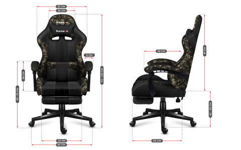 Fotel gamingowy Huzaro Force 4.7 Camo Mesh - Galeria zdjęcie 10