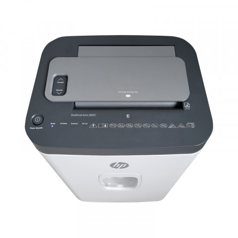 HP Niszczarka ONESHRED Auto 200CC, biało-szara - Galeria zdjęcie 4