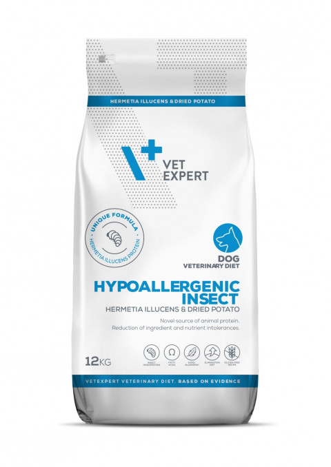 VET EXPERT Veterinary Diet Hypoallergenic Insect Dog - sucha karma dla psa - 12kg - Galeria zdjęcie 1