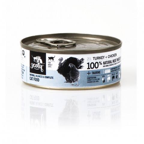 3COTY Indyk z kurczakiem - mokra karma dla kota - 80g - Galeria zdjęcie 1
