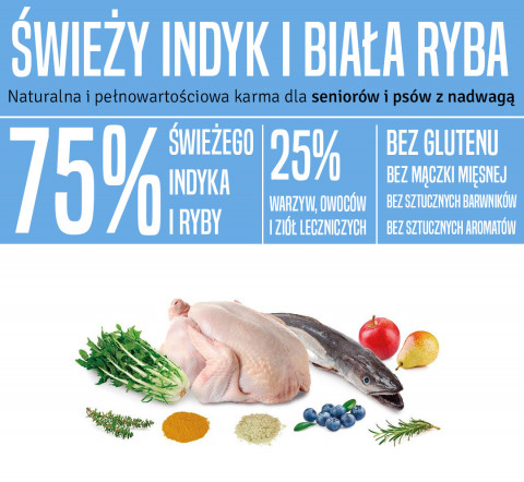 ARQUIVET Fresh Senior & Light Indyk i Ryba - półwilgotna karma dla psa - 10kg - Galeria zdjęcie 2