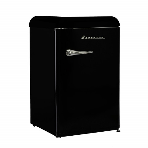 Lodówka Retro Ravanson LKK-120RB (545mm x 895mm x 585 mm; 106 l; czarny) - Galeria zdjęcie 2