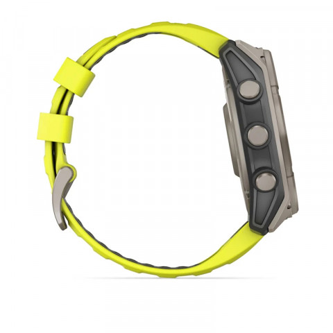 Zegarek Garmin Fenix 8 Solar Sapphire Titanium Amp Yellow/Graphite - Galeria zdjęcie 2