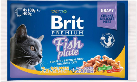 BRIT Premium Cat Fish Plate - mokra karma dla kota - 4x100 g - Galeria zdjęcie 1