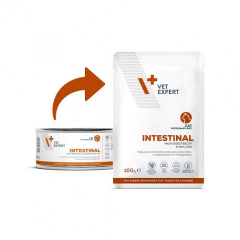 VET EXPERT Veterinary Diet Intestinal Cat - mokra karma dla kota - 100g - Galeria zdjęcie 4