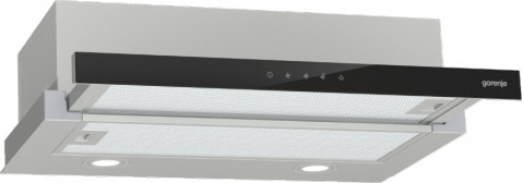 Okap teleskopowy GORENJE TH64E3SGB - front czarne szkło - Galeria zdjęcie 1