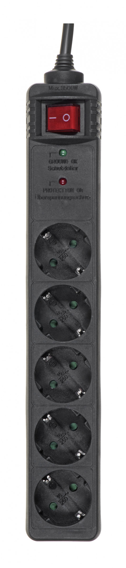 ENERGENIE LISTWA ZASILAJĄCA 5X SCHUKO, 3M, CZARNA - Galeria zdjęcie 4