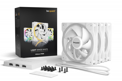 Wentylator be quiet! LIGHT WINGS White 120mm PWM Triple-Pack - Galeria zdjęcie 5