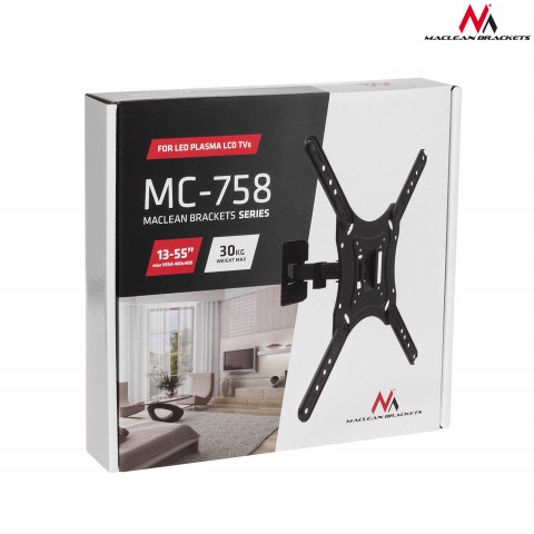 Maclean MC-758 Uchwyt do telewizora lub monitora 13-55" 30kg max. vesa 400x400 - Galeria zdjęcie 7