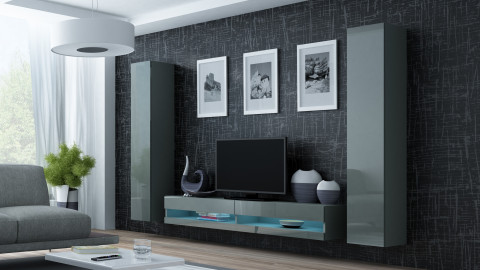 Szafka RTV VIGO NEW '180' 30/180/40 szary/szary poł - Galeria zdjęcie 3