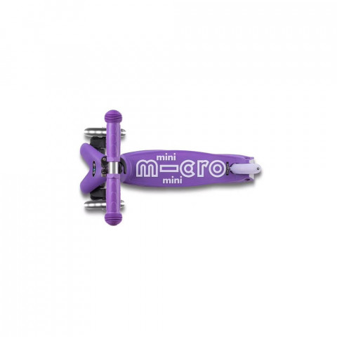 Micro hulajnoga składana Mini DELUXE LED Purple - Galeria zdjęcie 2