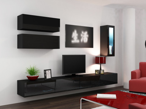 Zestaw meblowy VIGO 12 czarny/czarny połysk - Galeria zdjęcie 1