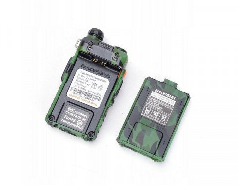 Krótkofalówka Baofeng UV-5R HTQ Camo, Radiotelefon Walkie Talkie Skaner Kamuflaż - Galeria zdjęcie 6