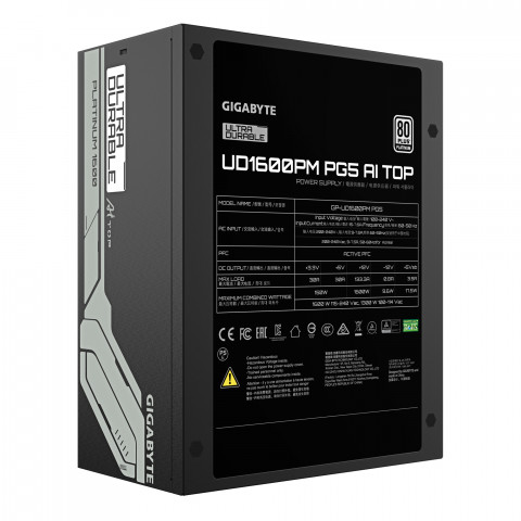 Zasilacz Gigabyte UD1600PM 1600W PG5 AI ATX 3.1 80+ Platinum (GP-UD1600PM-PG5) - Galeria zdjęcie 4