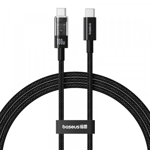 Kabel Baseus Gem Typ C-Typ C 100W 1m (czarny) - Galeria zdjęcie 1