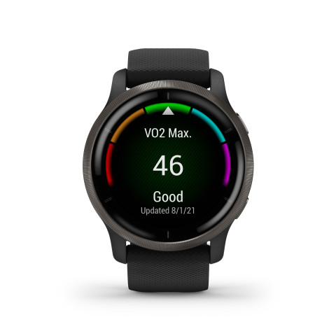 Zegarek Garmin Venu 2 (45 mm) Slate Stainless Steel Bezel / Black Case / Silicone Band - Galeria zdjęcie 45