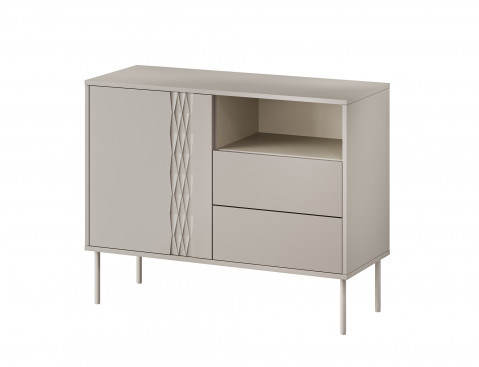 Komoda 1D2S TRESSE 100x40x75 kaszmir mat - Galeria zdjęcie 1