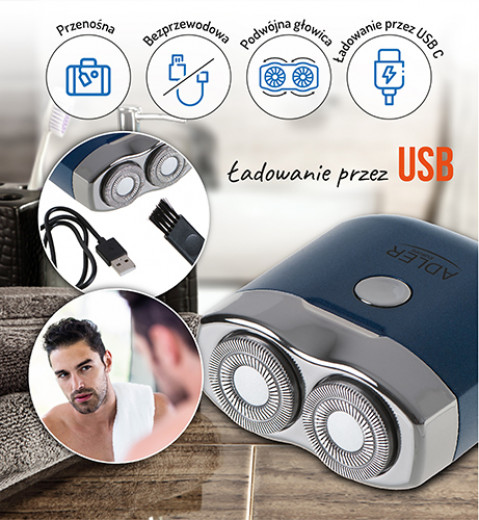 Golarka podróżna USB ADLER AD 2937 - Galeria zdjęcie 10