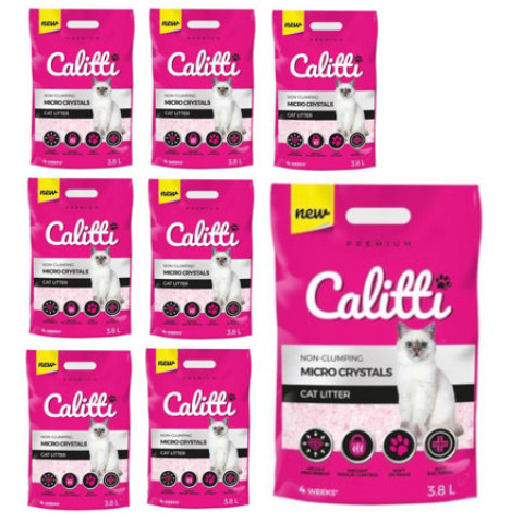 CALITTI Micro Crystals - żwirek silikonowy dla kota - 8x3,8l - Galeria zdjęcie 1