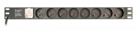 GEMBIRD LISTWA ZASILAJĄCA RACK 19" (PDU) 1U, 16A - Galeria zdjęcie 3