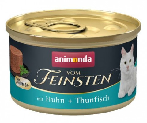 ANIMONDA Vom Feinsten Mus Kurczak i tuńczyk - mokra karma dla kota - 85 g - Galeria zdjęcie 1