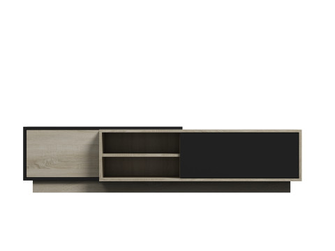 Szafka RTV SIGMA1 180 sonoma/czarny połysk - Galeria zdjęcie 1