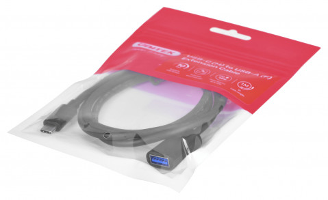 UNITEK KABEL ADAPTER USB-C-USB-A,M/F 10GBPS 60W 1M - Galeria zdjęcie 2